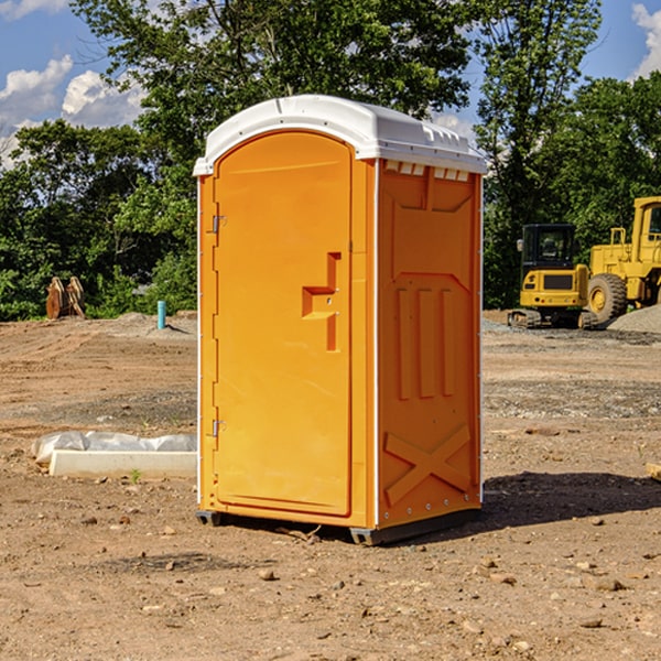 how often are the porta potties cleaned and serviced during a rental period in Granville Summit